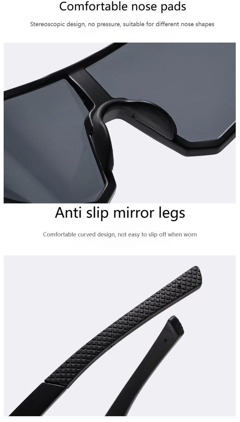 Unisex Oversized Glasses Bicycle Windproof Sunglasses Outdoor Sports