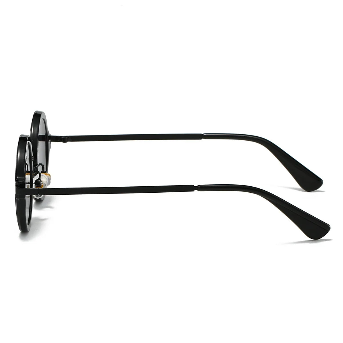 New Lenon Black Retro Metal Round Frame Sunglasses UV400