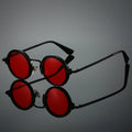 New Lenon Retro Metal Round Frame Red Sunglasses High Quality UV400