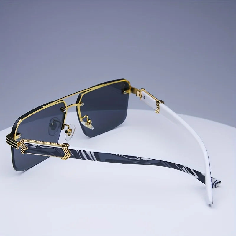Fashion Rimless Sunglasses Frameless Classic Small Square Summer Traveling Shades